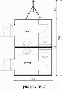 קרון Twin זוגי 200-250 אורחים 